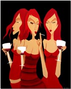 BERLINER&nbsp;DAMEN von Anil Kohli - Acryl auf Leinwand 80x100cm